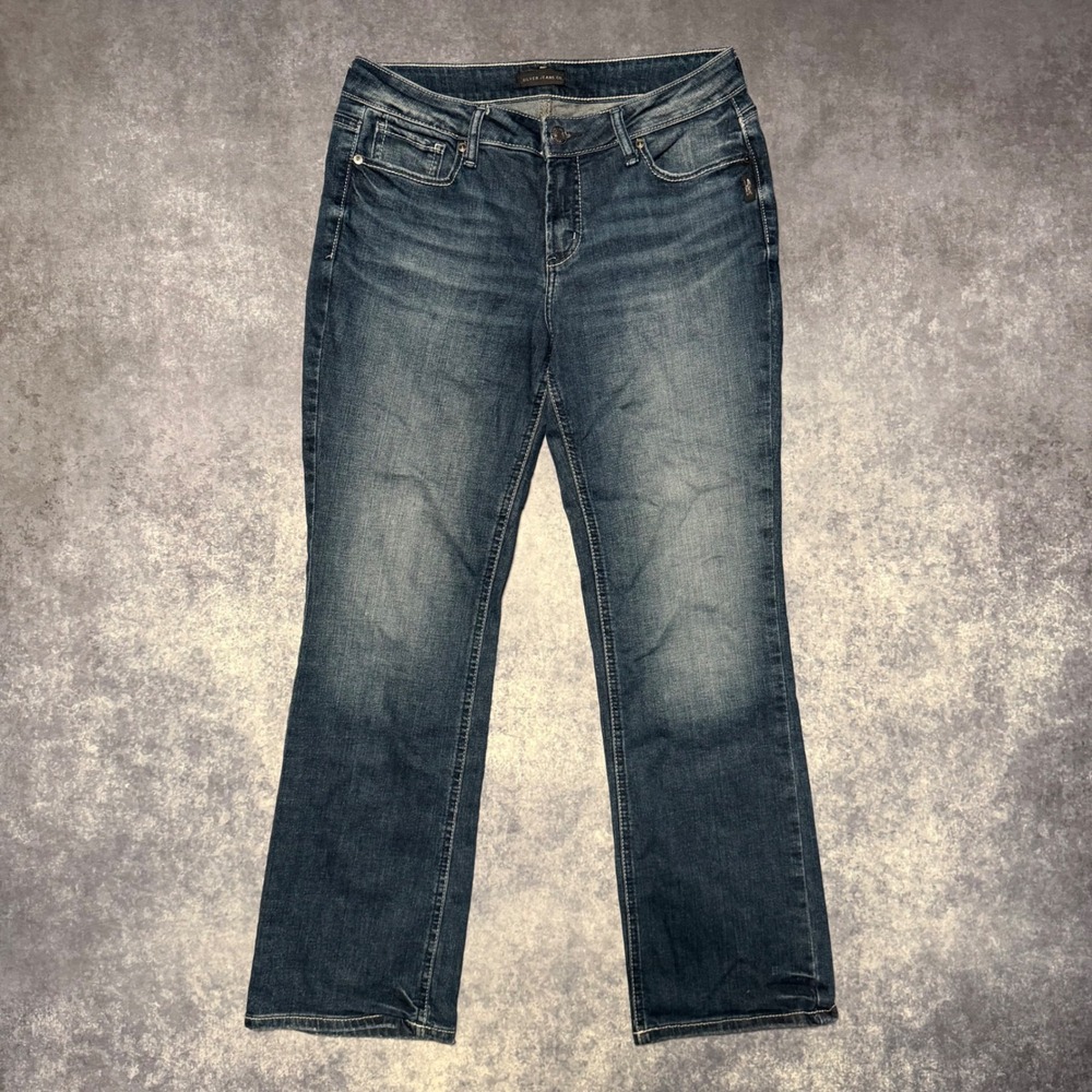 Silver Jeans Co Suki Slim Boot Blue Denim Jeans W29 L31 Dark Wash